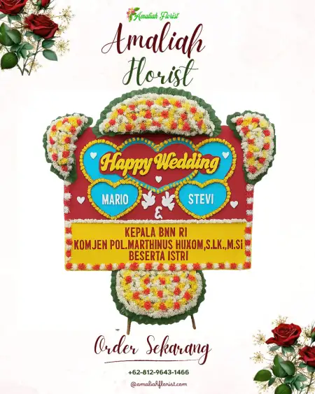Papan Bunga Pernikahan Gumiwang Lor